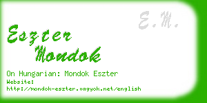 eszter mondok business card